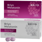 Briyo Melatonin 3mg Chewable Tablet pack with tablets