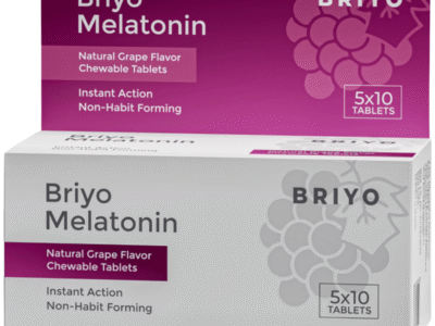 Briyo Melatonin 3mg Chewable Tablet pack with tablets