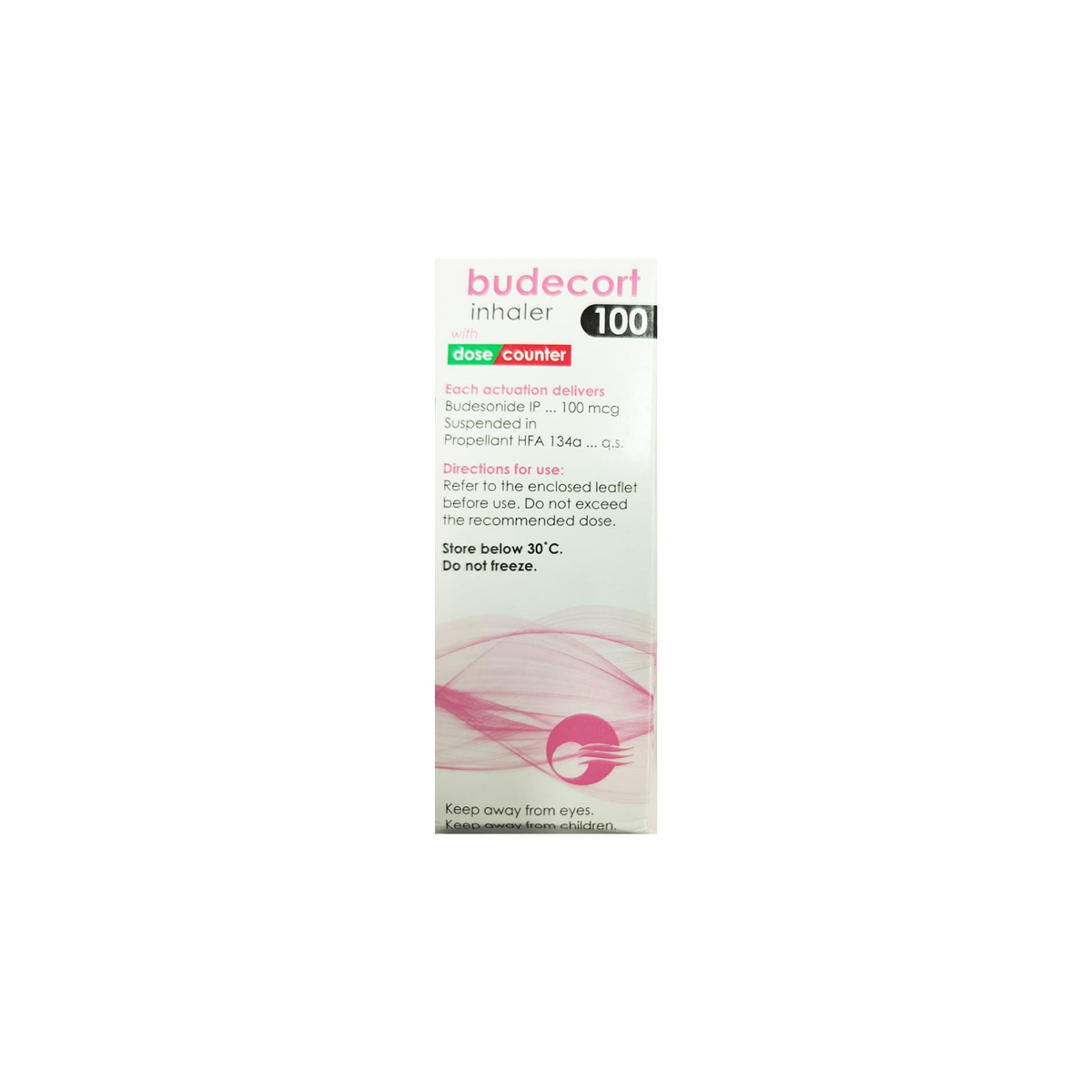 BUDEcort 100 Inhaler pack side view