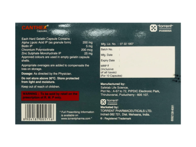 Canthex Capsule pack side view