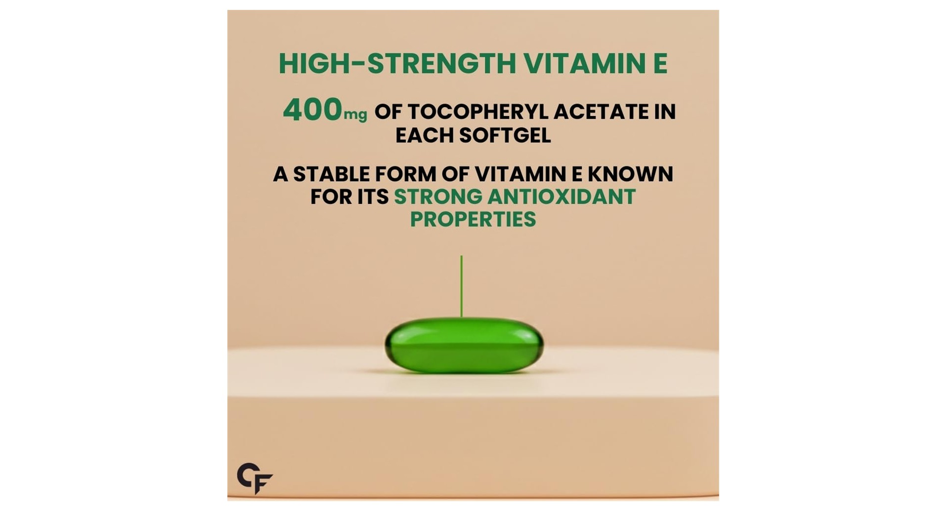 Carbamide Forte Vitamin E 400mg Capsules for Face and Hair