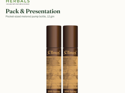 Climax Spray for Men metered pump bottles with 200 sprays