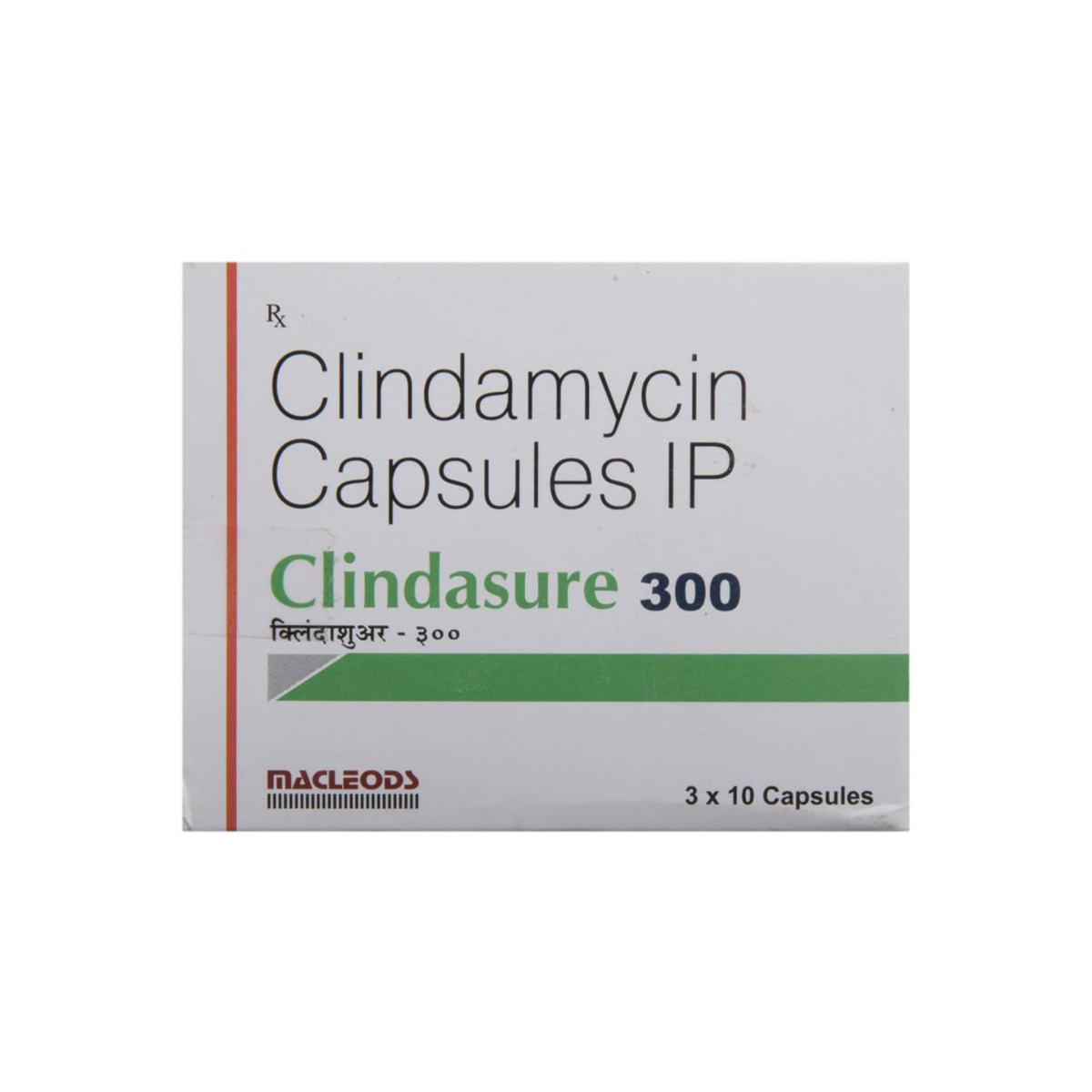 Clindasure 300mg Capsule pack side view
