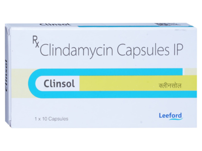 Clinsol 300mg Capsule pack side view