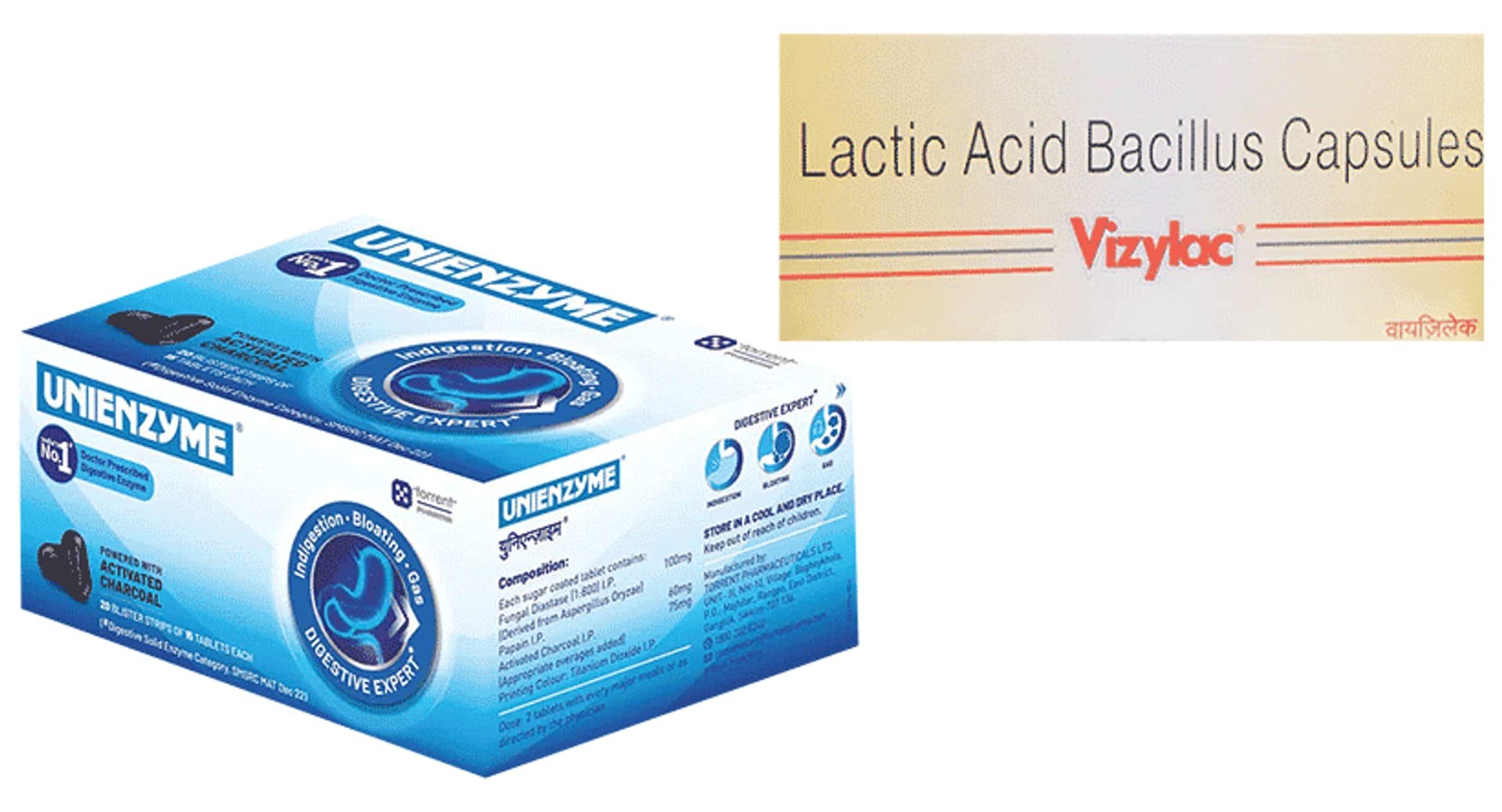 Combo of Unienzyme Tablet and Vizylac Lactic Acid Bacillus Capsule