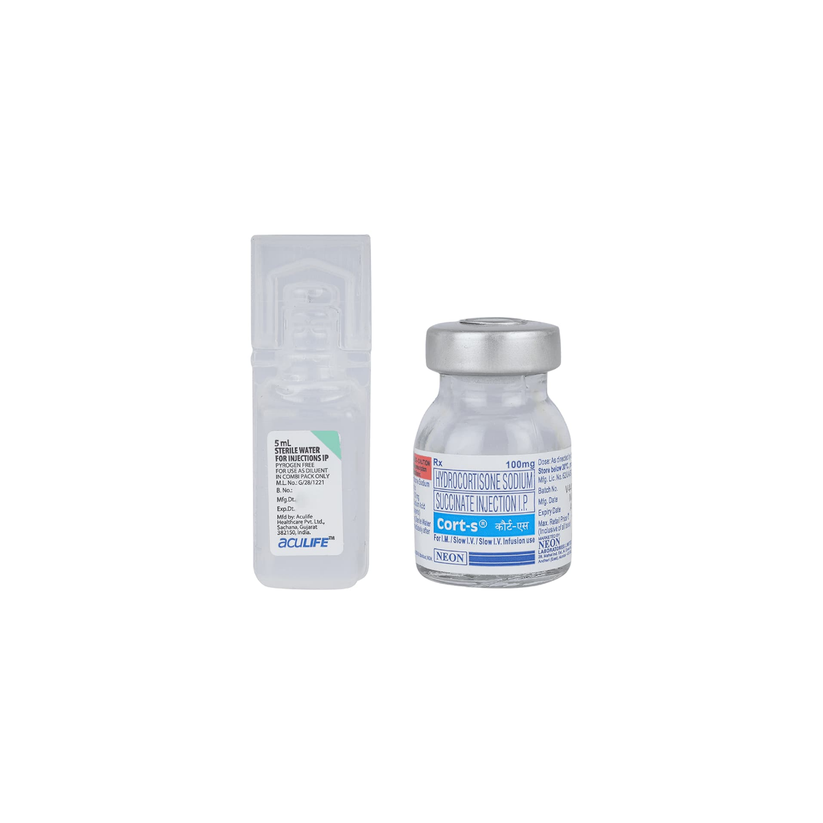 Cort S 100mg Injection pack side view