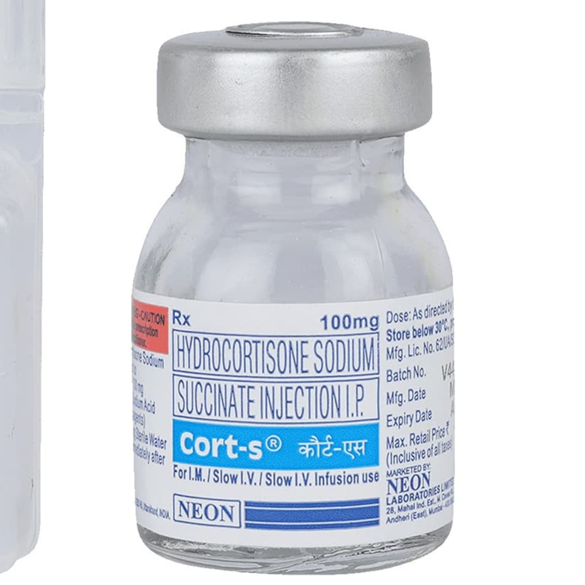 Cort S 100mg Injection strip blister view
