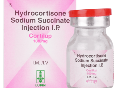 Cortilup 100mg Injection vial with Lupin carton