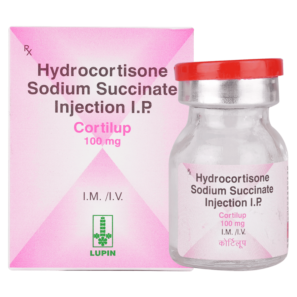 Cortilup 100mg Injection vial with Lupin carton