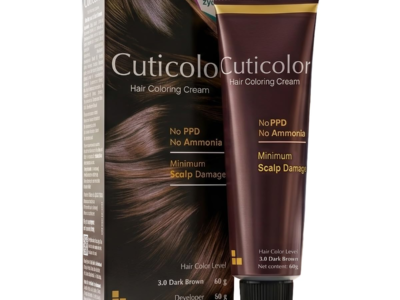 Cuticolor Permanent Hair Color Cream Dark Brown pack