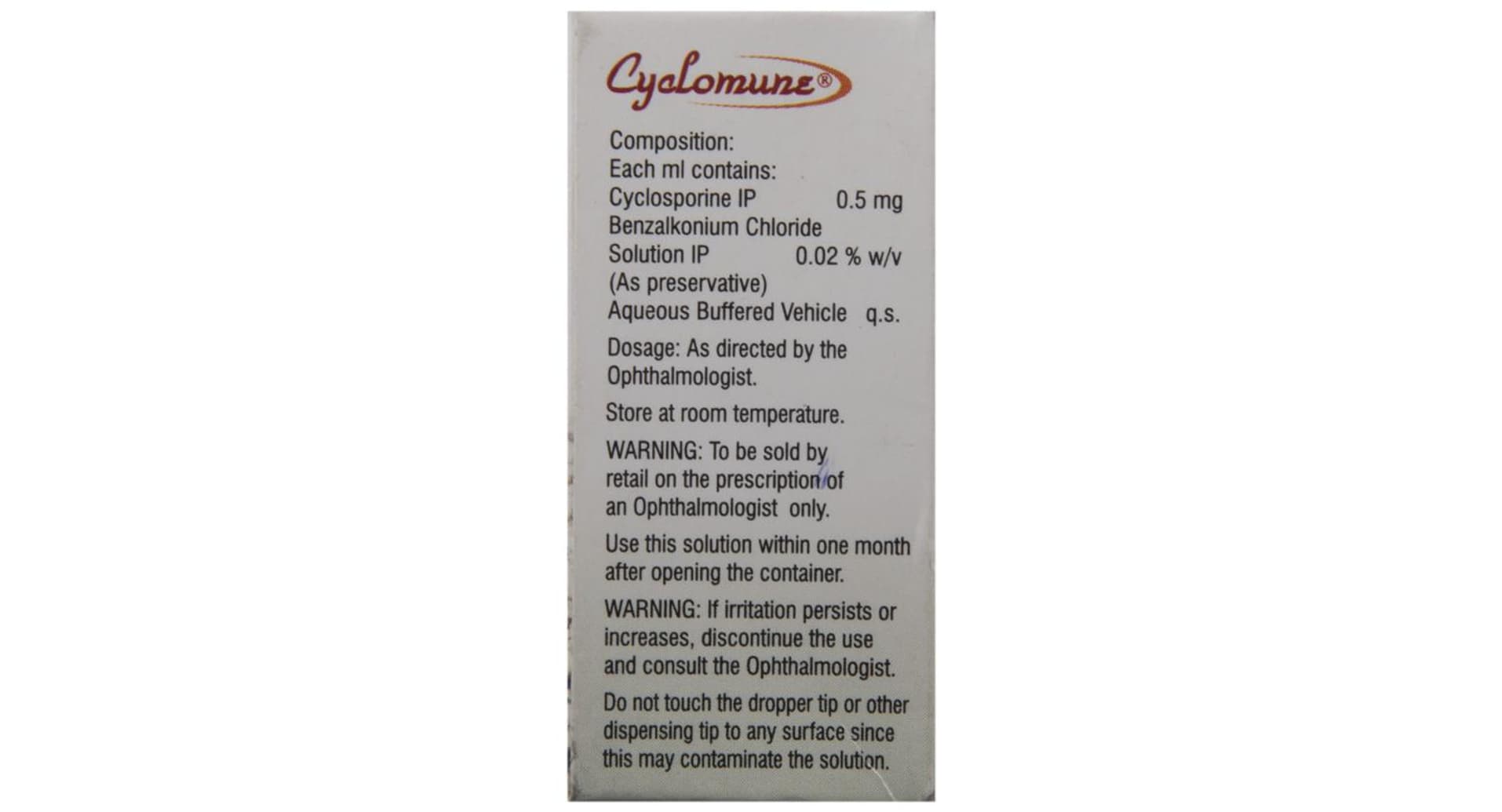 Cyclomune 0.05% Eye Drop - Image 3