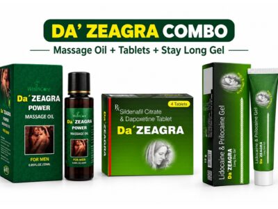 Da Zeagra Massage Oil, Tablets and Stay Long Gel Combo Pack