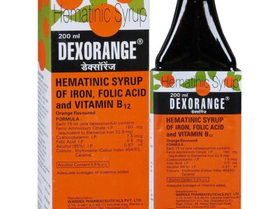 Dexorange Syrup 200ml - hematinic syrup of iron, folic acid and vitamin B12 pack