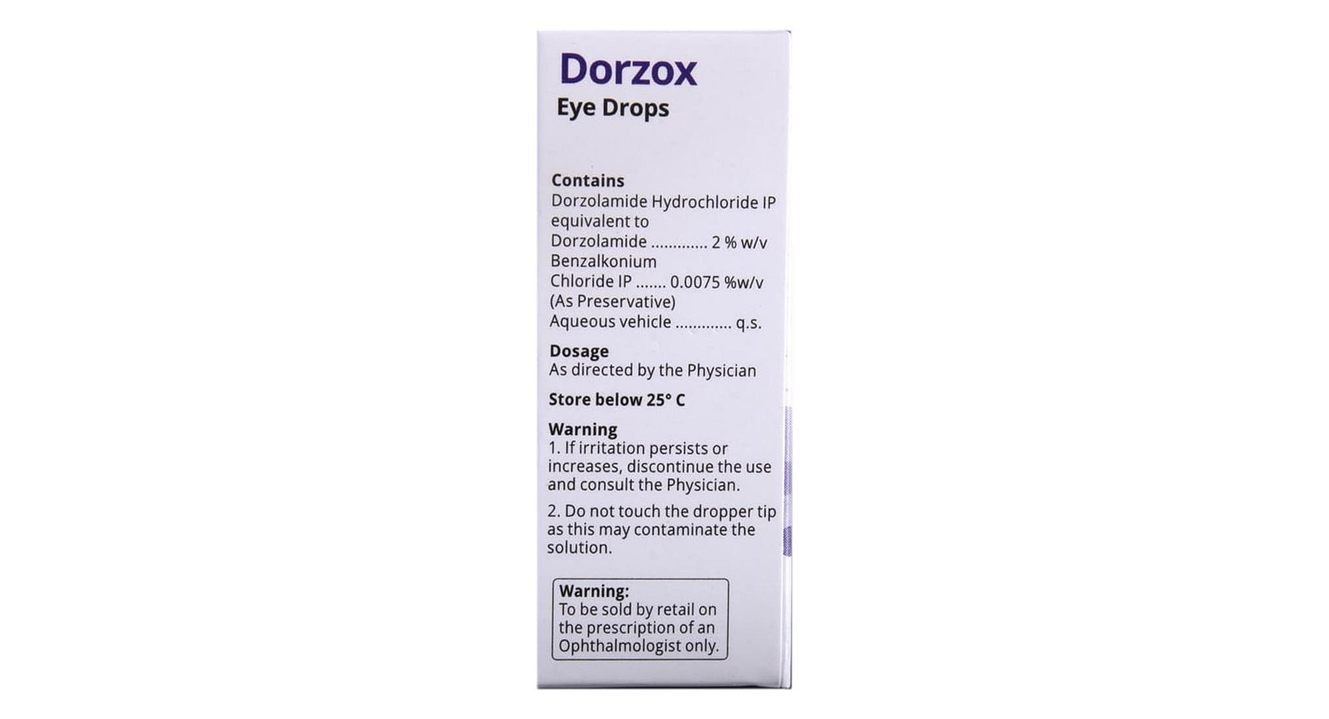 Dorzox 2% Eye Drop