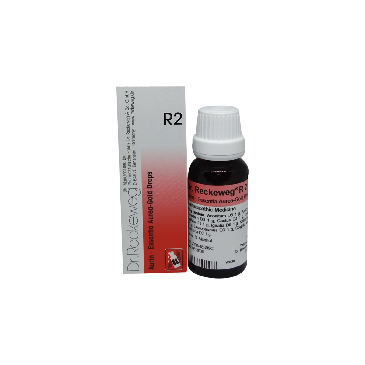 Dr. Reckeweg R2 Heart Efficiency-Gold Drops strip blister view