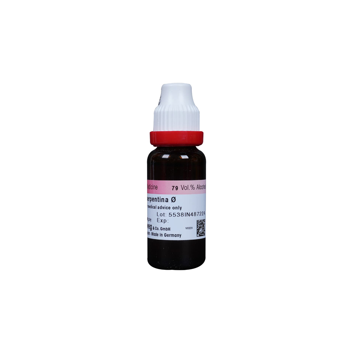 Dr. Reckeweg Rauwolfia Serpentina Q Mother Tincture pack side view