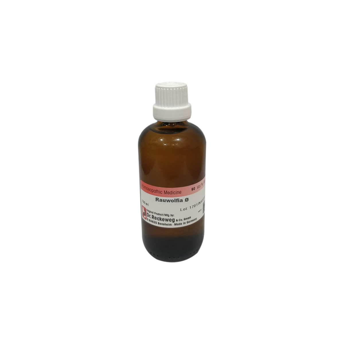 Dr. Reckeweg Rauwolfia Serpentina Q Mother Tincture pack back view