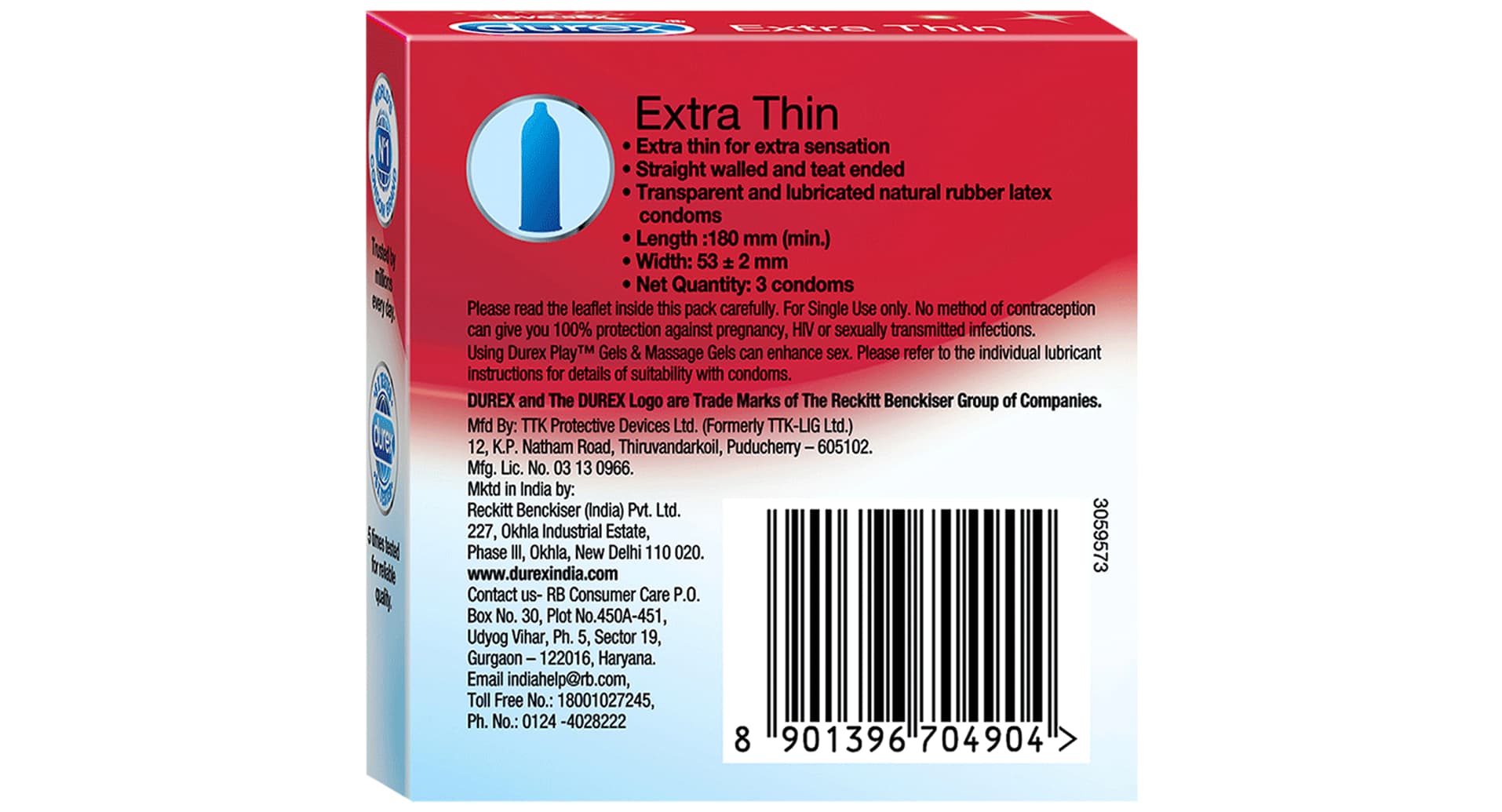 Durex Extra Thin Condom