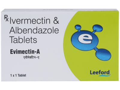 Evimectin-A Tablet Ivermectin 12mg Albendazole 400mg