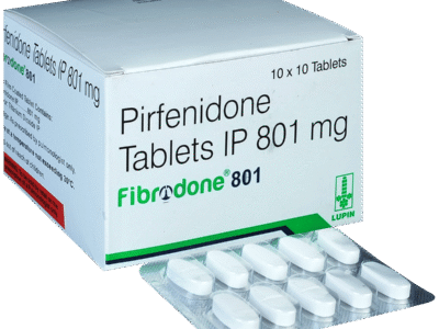Fibrodone 801mg Tablet carton with blister