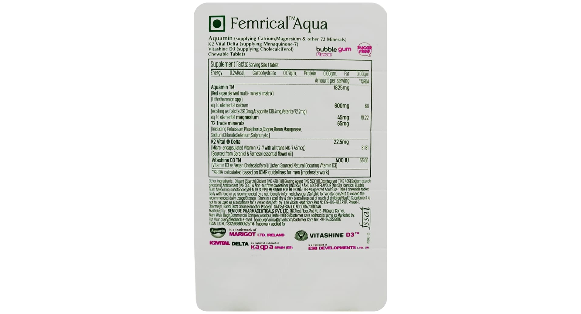 Femrical Aqua Chewable Tablet