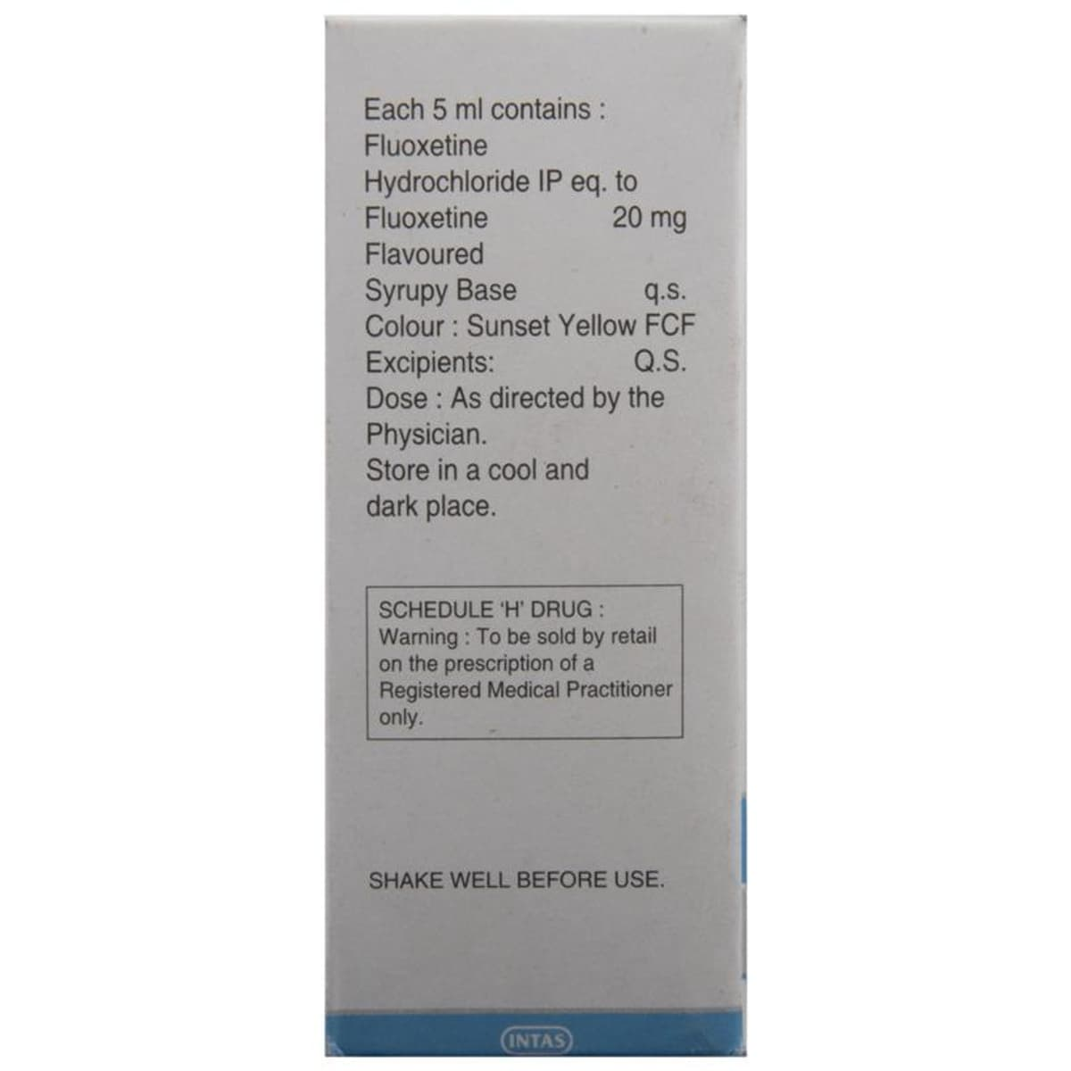 FLUnil Fluoxetine Oral Suspension strip blister view