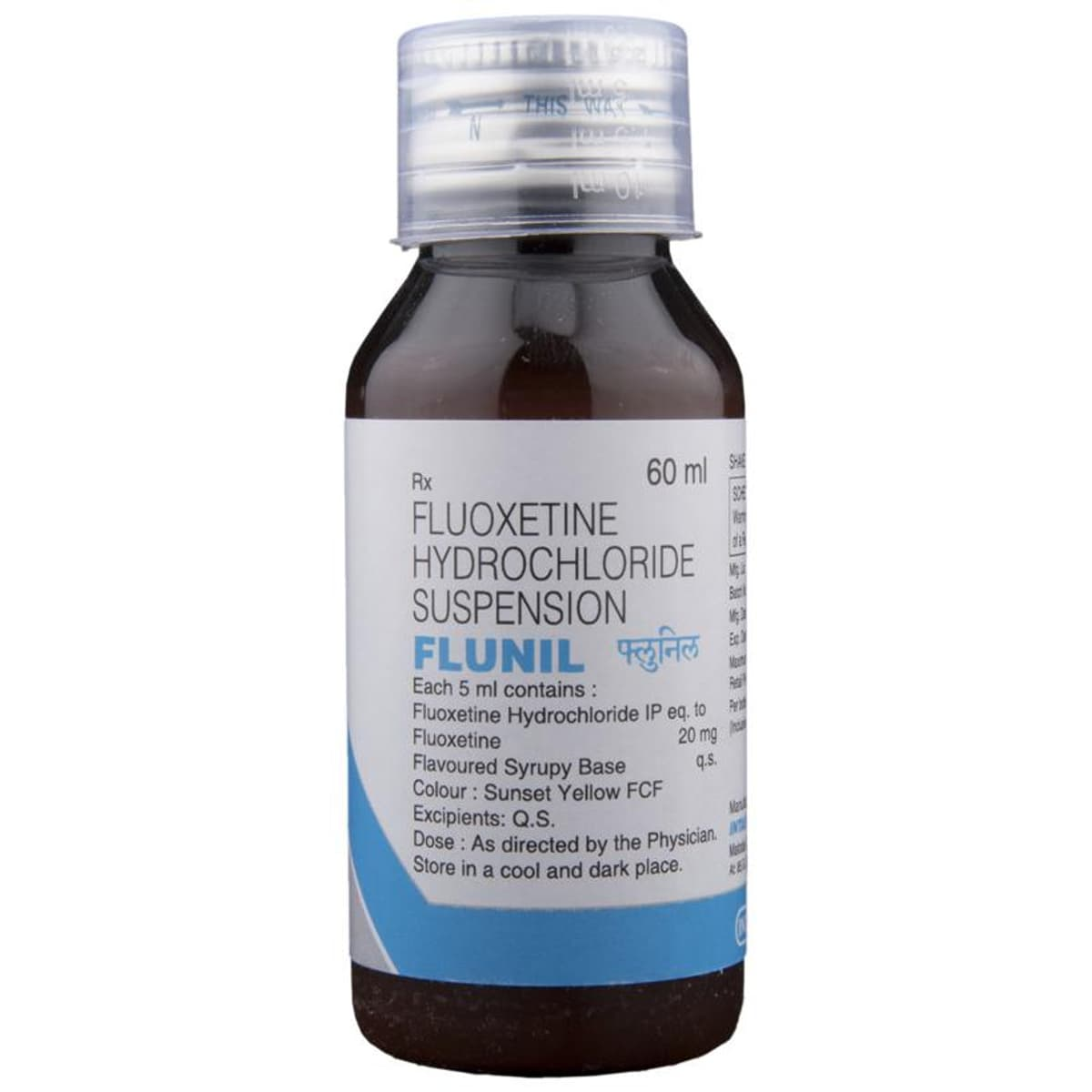 FLUnil Fluoxetine Oral Suspension pack back view