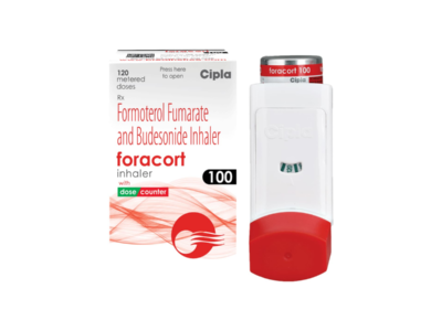 FORAcort 100 Inhaler pack front view