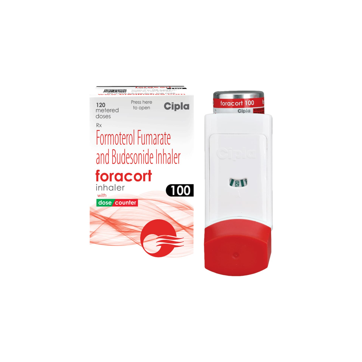FORAcort 100 Inhaler pack front view