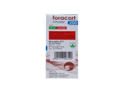 Foracort 200 Inhaler pack side view