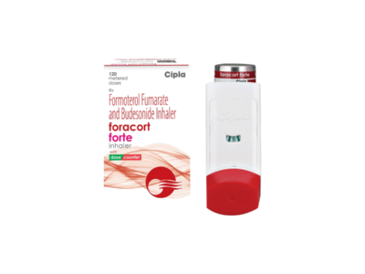 FORAcort Forte Inhaler pack side view