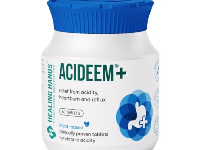 Healing Hands Acideem Plus Tablets pack front view
