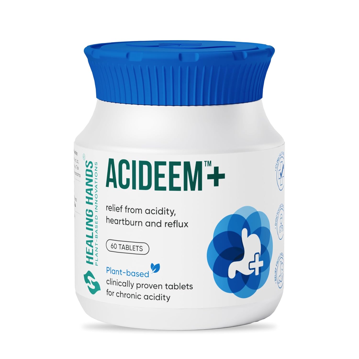 Healing Hands Acideem Plus Tablets pack front view