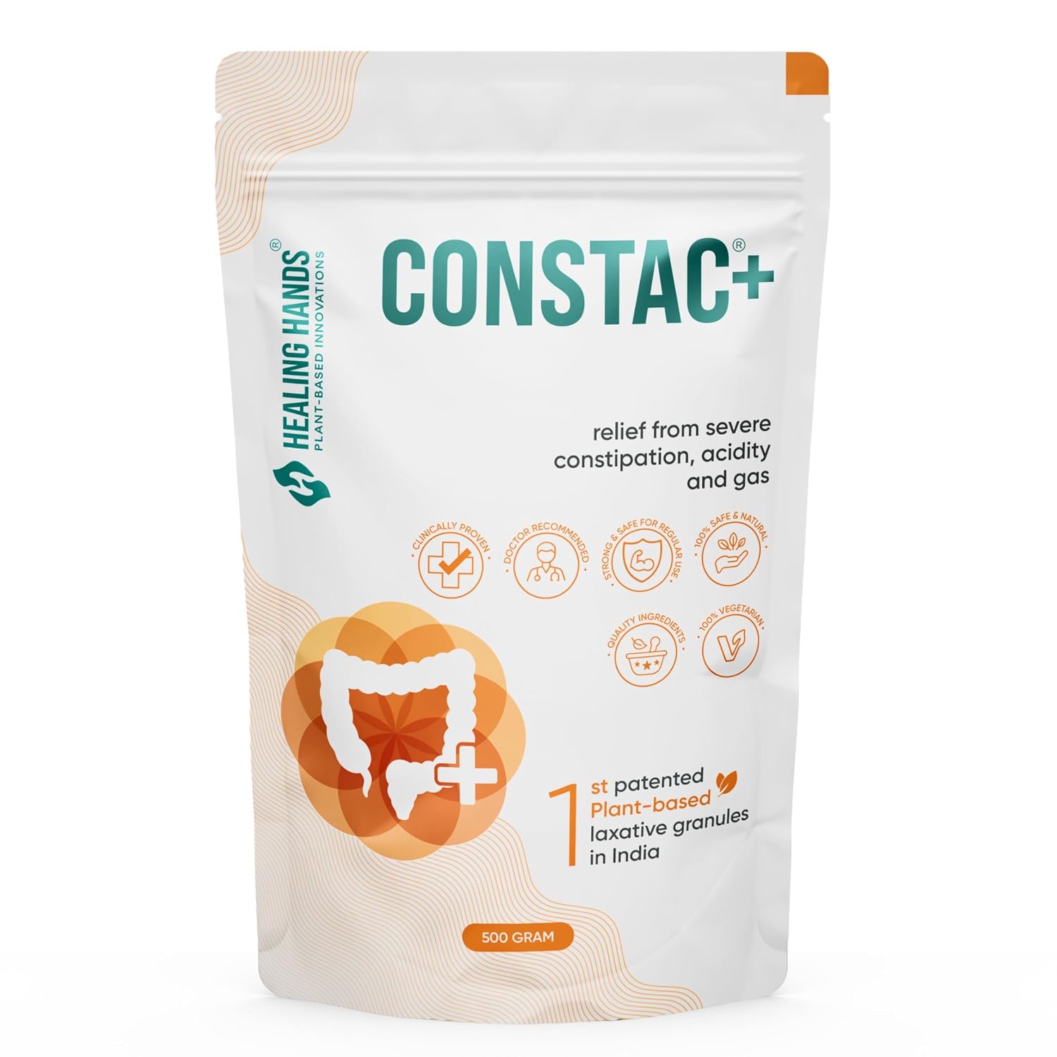 Healing Hands Constac Plus Granules pack side view