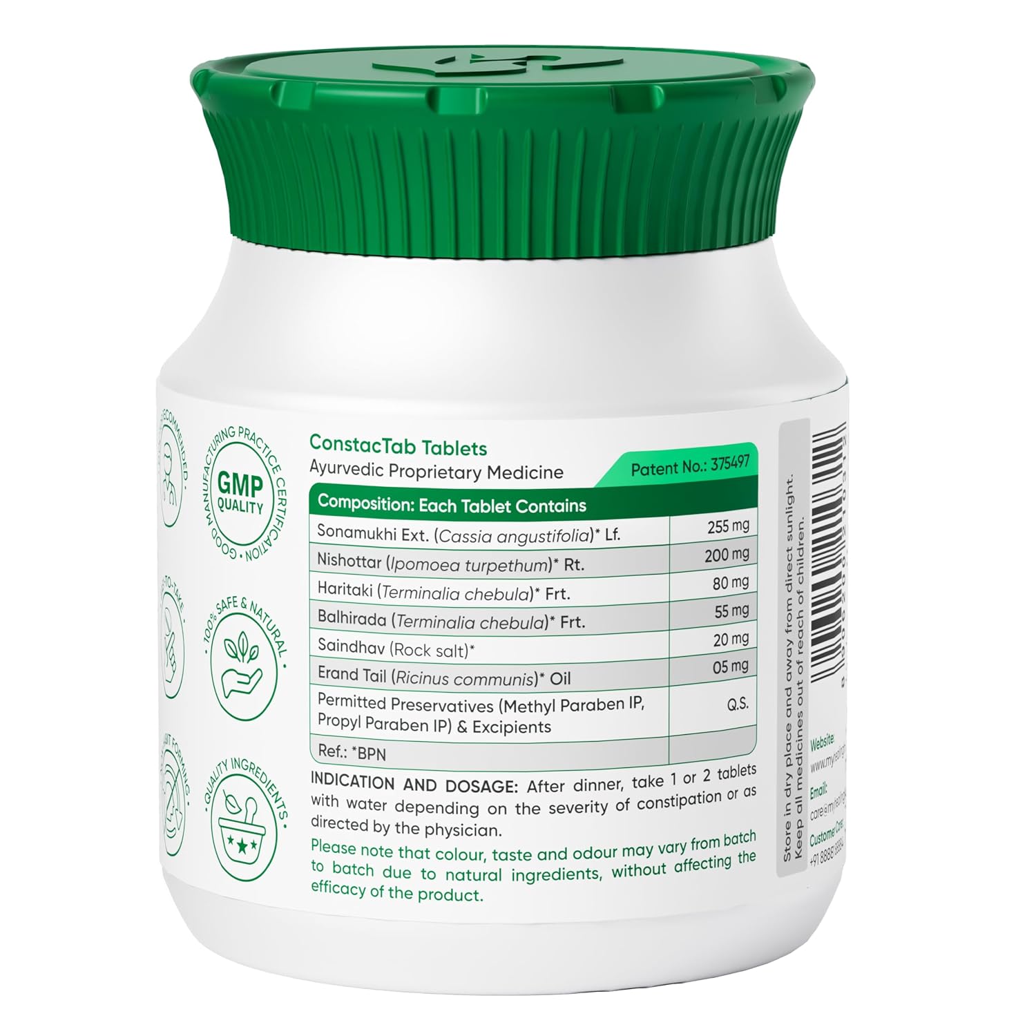 Healing Hands ConstacTab Tablets pack side view