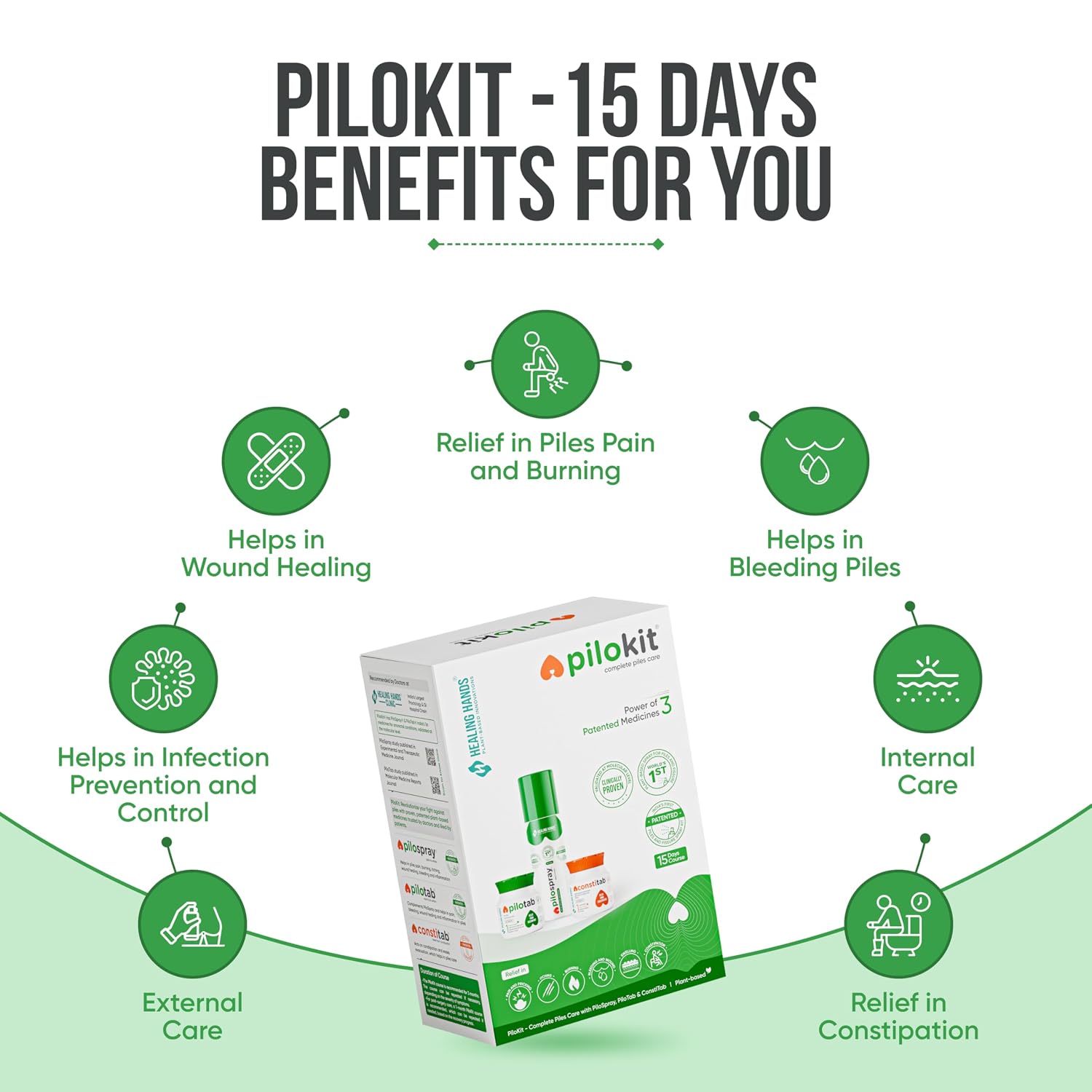 Healing Hands PiloKit pack side view