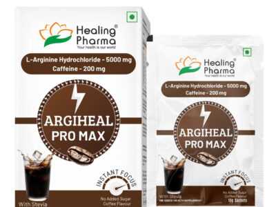 Healing Pharma Argiheal Pro Max Pre-Workout Sachets pack front view