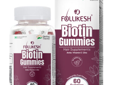 Healing Pharma Follikesh Biotin Gummies pack front view
