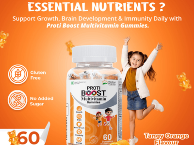 Healing Pharma Proti Boost Multivitamin Gummies for Kids pack side view