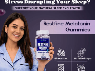 Healing Pharma Restfine Melatonin Gummies pack side view