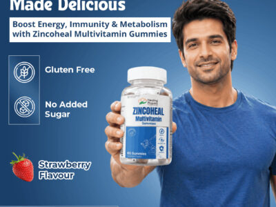 Healing Pharma Zincoheal Multivitamin Gummies pack side view