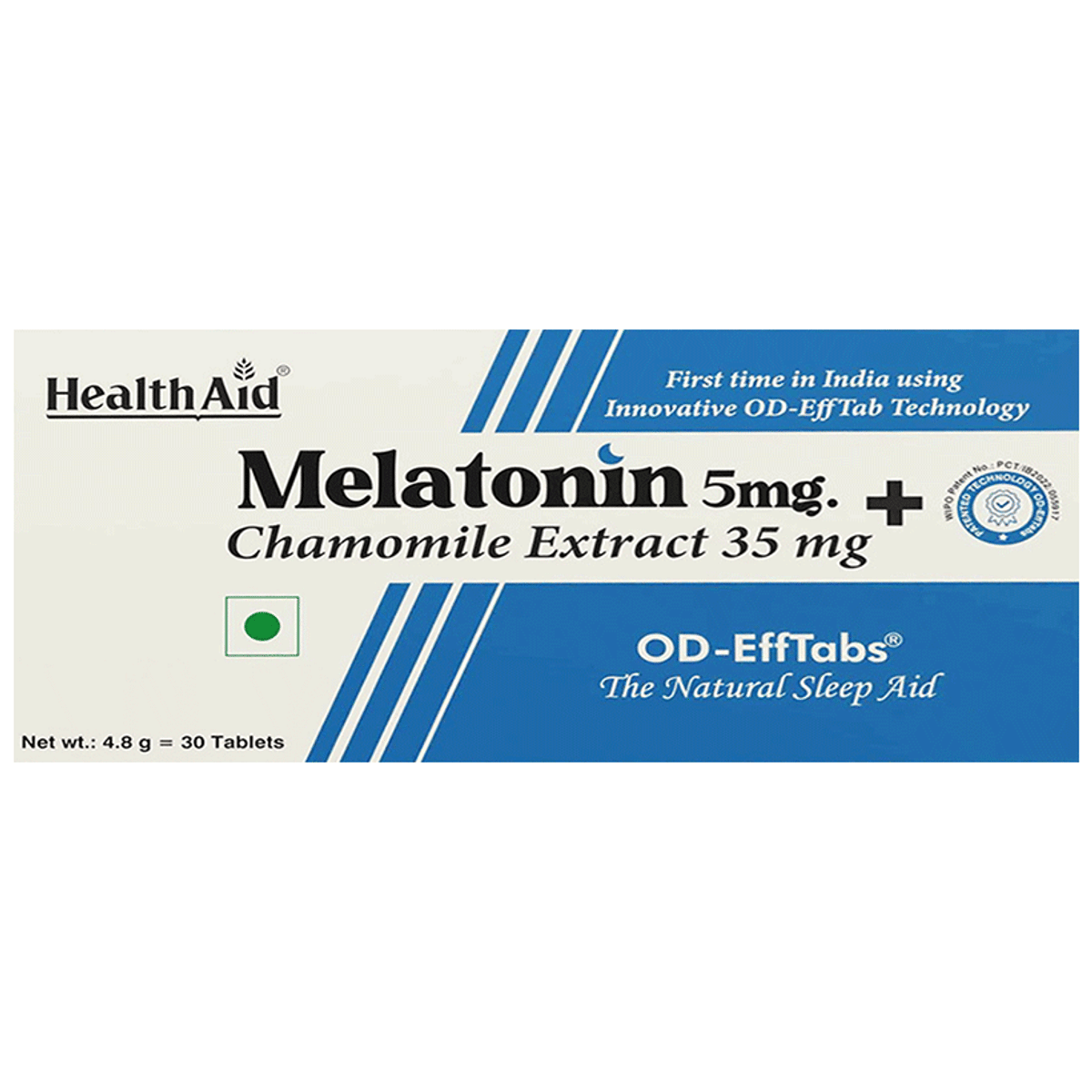 HealthAid Melatonin 5mg and Chamomile Extract 35mg Tablet pack