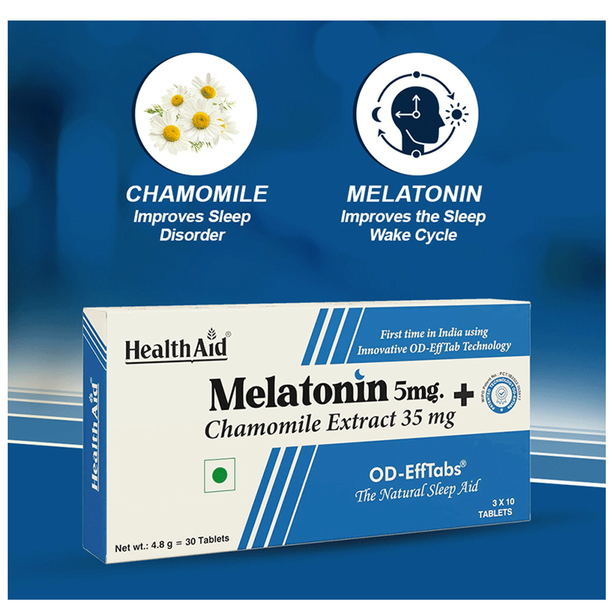 HealthAid Melatonin Chamomile sleep support benefits