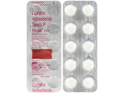 Hicet 10mg Tablet pack front view