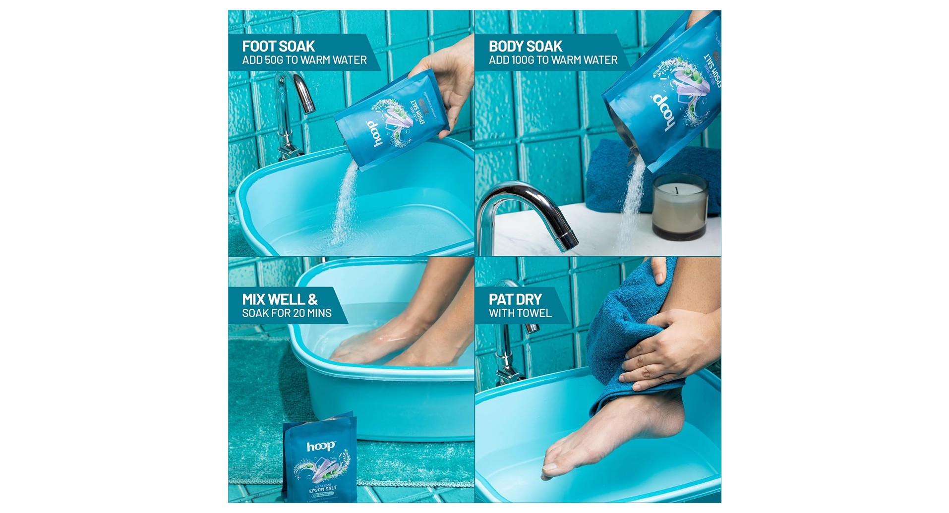 hoop Epsom Salt Lavender and Chamomile