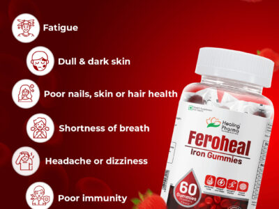 Healing Pharma Feroheal Iron Gummies pack side view