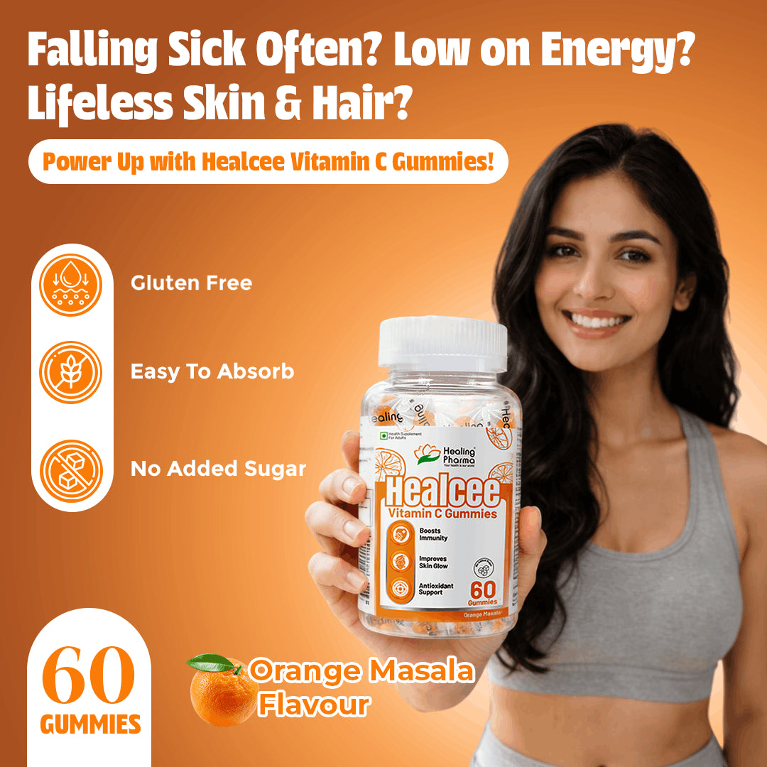 Healing Pharma Healcee Vitamin C and Zinc Gummies pack side view