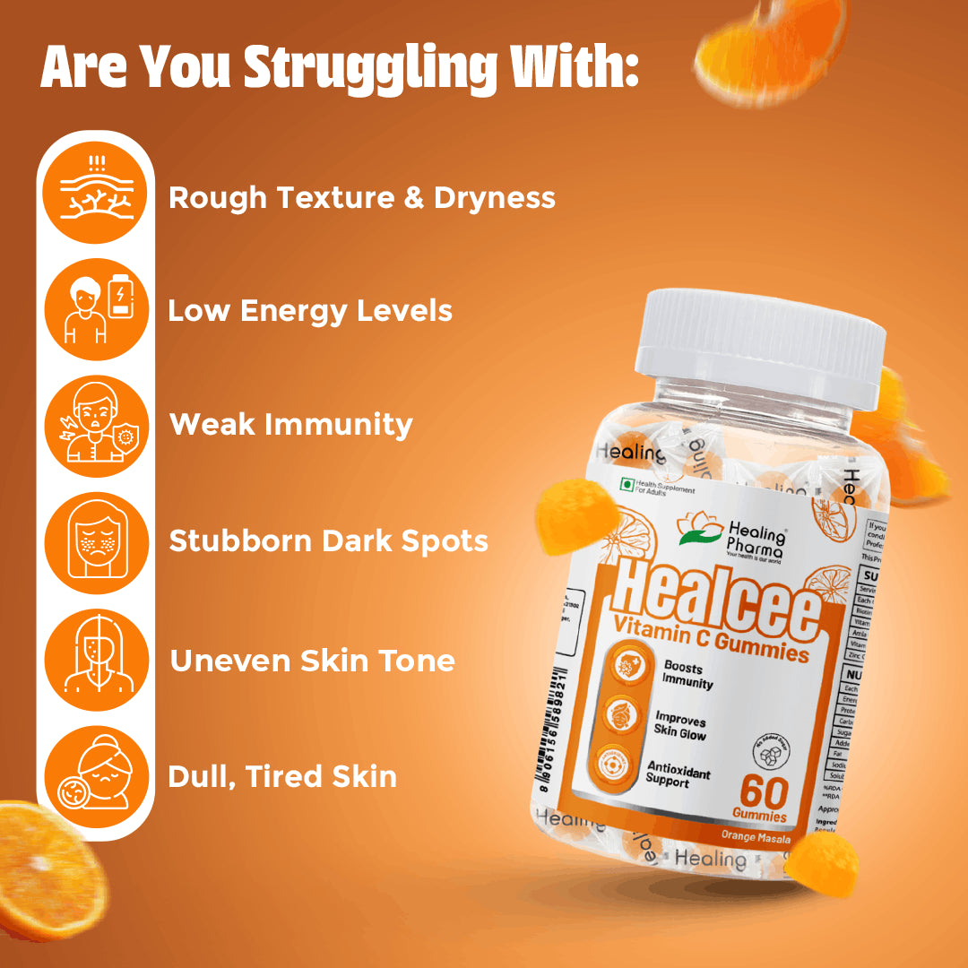 Healing Pharma Healcee Vitamin C and Zinc Gummies strip blister view