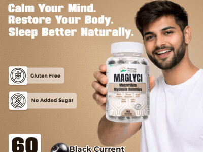 Healing Pharma Maglyci Magnesium Glycinate Gummies pack side view