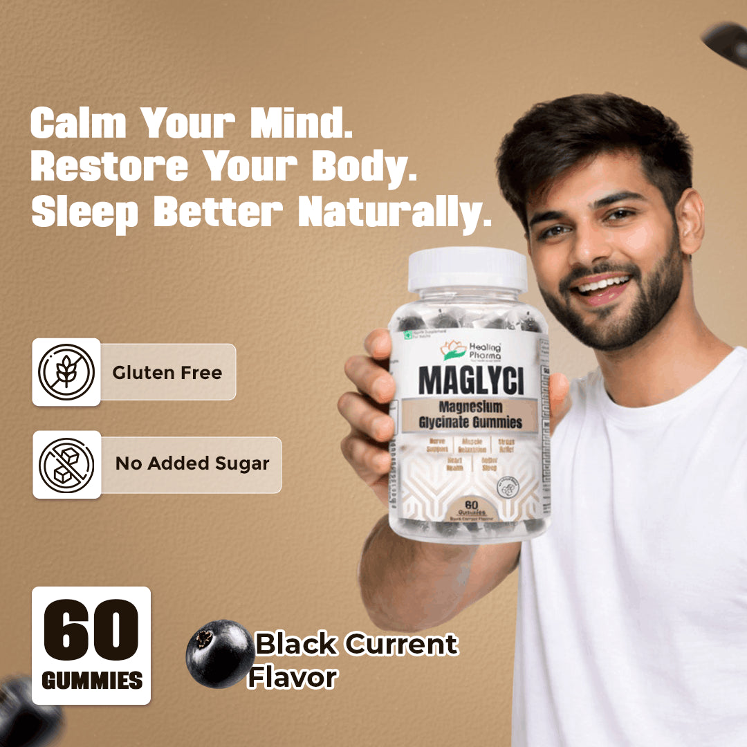 Healing Pharma Maglyci Magnesium Glycinate Gummies pack side view